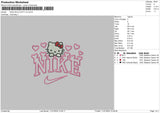 Nike Kitty Heart V5 Embroidery File 6 sizes