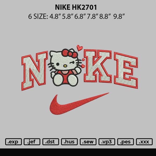 Nike Hk2701 Embroidery File 6 sizes