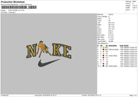 Nike Horse V3 Embroidery File 6 sizes