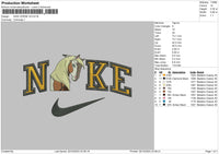 Nike Horse V4 Embroidery File 6 sizes