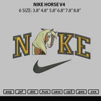 Nike Horse V4 Embroidery File 6 sizes