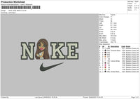 Nike Jade B Embroidery File 6 sizes