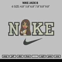 Nike Jade B Embroidery File 6 sizes