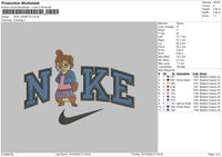 Nike Jeanette Embroidery File 6 sizes