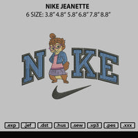 Nike Jeanette Embroidery File 6 sizes