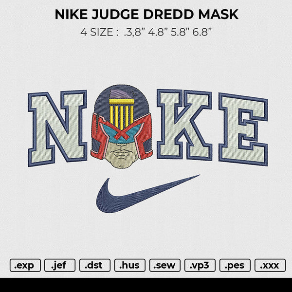 NIKE JUDGE DREDD MASK Embroidery