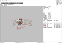 Nike Kitty Angel Embroidery File 6 sizes