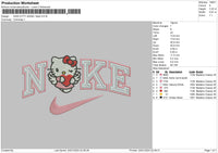 Nike Kitty Angel Embroidery File 6 sizes