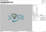 Nike Kitty Blue Embroidery File 6 sizes