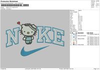 Nike Kitty Blue Embroidery File 6 sizes