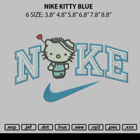 Nike Kitty Blue Embroidery File 6 sizes