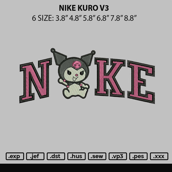 Nike Kuro V3 Embroidery File 6 Sizes