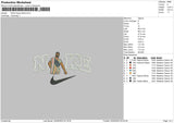 Nike Kanye W Embroidery File 6 sizes