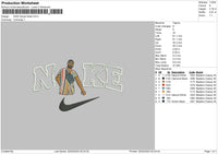 Nike Kanye W Embroidery File 6 sizes