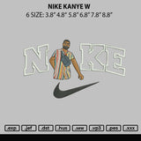 Nike Kanye W Embroidery File 6 sizes