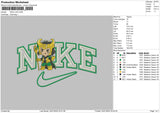 Nike Loki02 Embroidery File 6 sizes