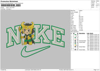 Nike Loki02 Embroidery File 6 sizes