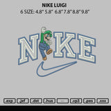 Nike Luigi Embroidery File 6 sizes