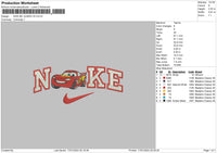 Nike Mcqueen V5 Embroidery File 6 sizes