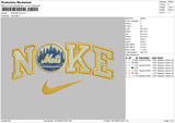 Nike Mets Embroidery File 6 sizes