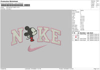 Nike Bby Mickey Embroidery File 6 sizes