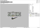 Nike Mickey Ghost 23 Embroidery File 6 sizes