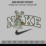 Nike Mickey Spooky Embroidery Fil 6 sizes