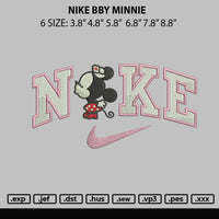 Nike Bby Minnie Embroidery File 6 sizes