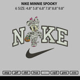 Nike Minnie Spooky Embroidery File 6 sizes