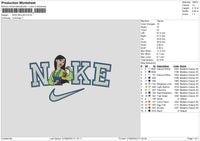 Nike Mulan Embroidery File 6 sizes