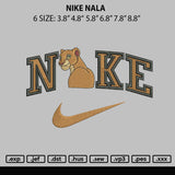 Nike Nala Embroidery File 6 sizes