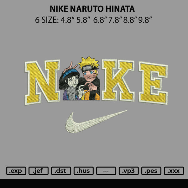 Nike Naruto Hinata Embroidery File 6 sizes