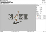 Nike Nba Player Embroidery File 6 sizes