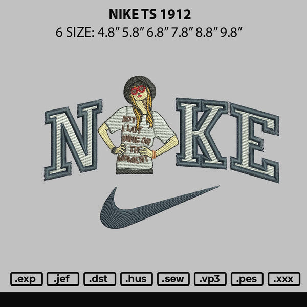 Nike Ts Embroidery File 6 sizes