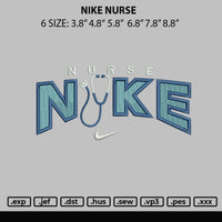 Nike Nurse Embroidery File 6 sizes