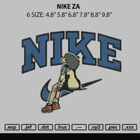 Nike Za Embroidery File 6 sizes