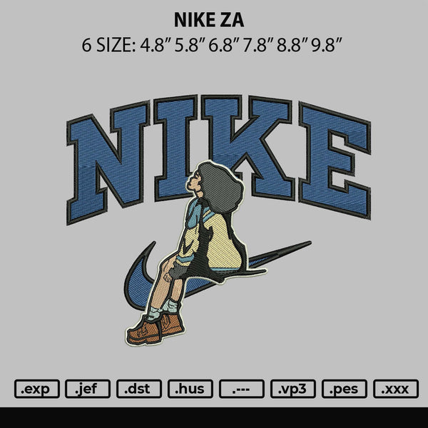 Nike Za Embroidery File 6 sizes