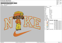 Nike Orange V2 Embroidery File 6 sizes