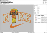 Nike Orange V2 Embroidery File 6 sizes