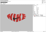 Nike Oval Swoosh Embroidery File 6 sizes