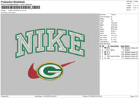 Nike Packers V3 Embroidery File 6 sizes