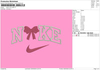 Nike Bow 0203 Embroidery File 6 sizes