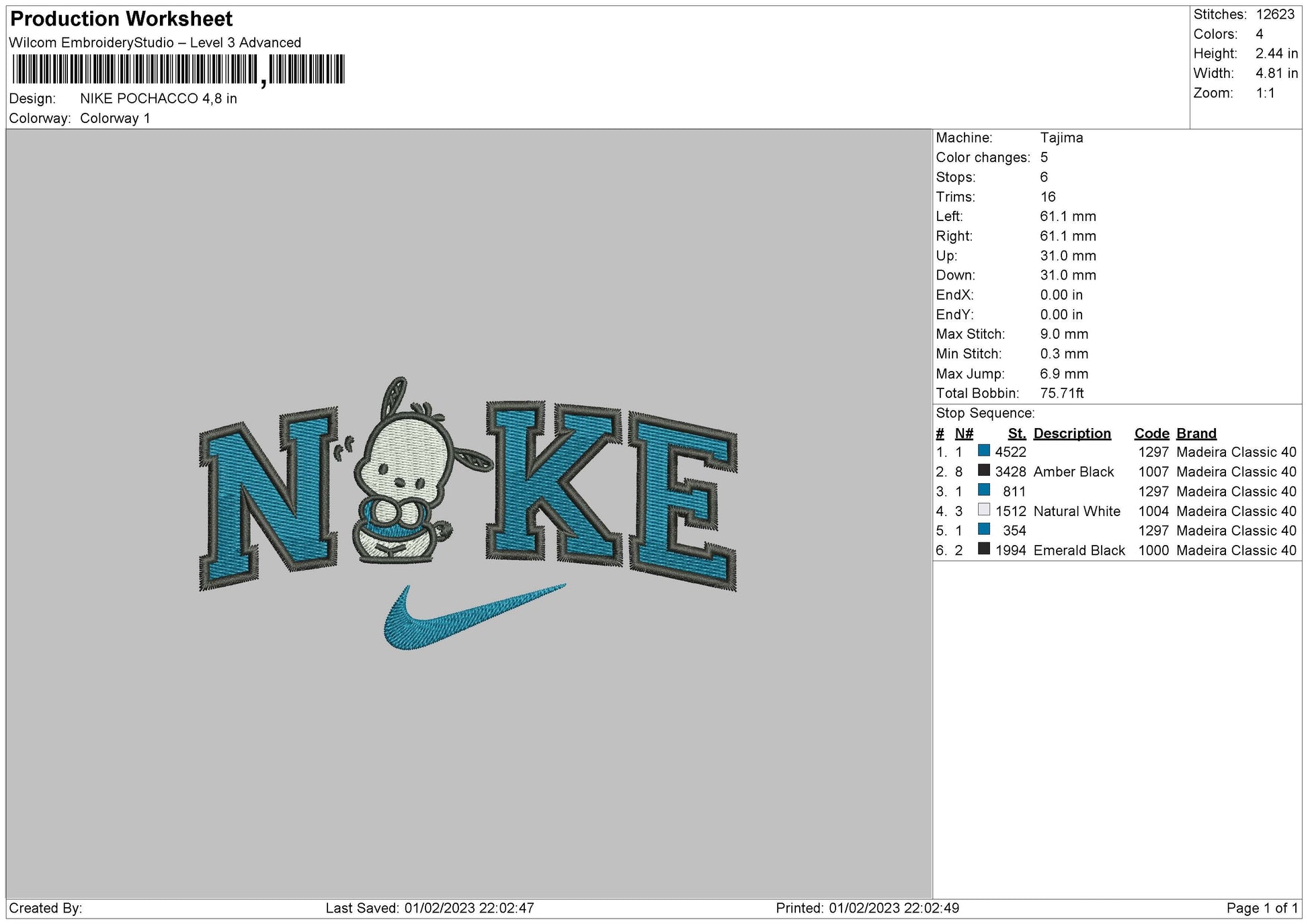 Nike Pocha Embroidery File 6 sizes – embrostudio