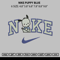 Nike Puppy Blue Embroidery File 6 sizes