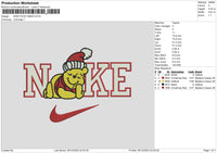 Nike Pooh Xmas Embroidery File 6 sizes