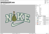 Nike Princess Embroidery File 6 sizes