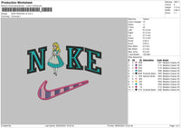 Nike Princess V2 Embroidery File 6 sizes