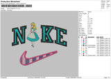 Nike Princess V2 Embroidery File 6 sizes