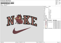 Nike Pumba Embroidery File 6 sizes