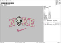 Nike Puppy Pink Embroidery File 6 sizes